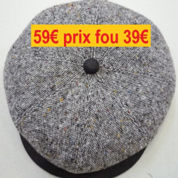 Casquette MARONE plate tweed marron 59      BT615-59