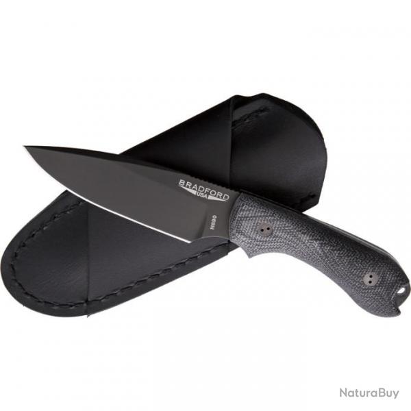 Couteau Bradford Guardian 3 Black DLC Micarta Acier N690 Etui Cuir USA BRAD3FE101B