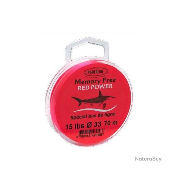 Nylon Memoryfree Rouge 70m Powerline 0.27mm / 10lbs