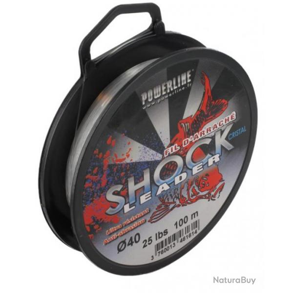 Tte de ligne carpe Shock Leader Cristal Powerline 0.40mm / 25lbs