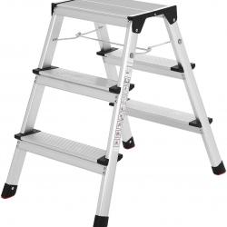 Échelle domestique pliable escabeau marchepied 3 niveaux en alu antidérapant capacité de charge 150