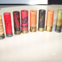 lot de 8 cartouches différentes pour fusil lisse