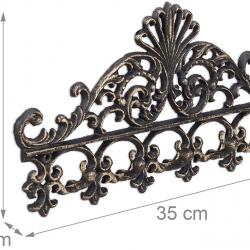 Porte-manteaux mural patères 5 crochets antique couleur bronze 13_0002203_2