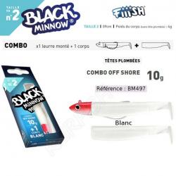 COMBO BLACK MINNOW 9 CM N°2 FIIISH Blanc 9 cm / 10 g