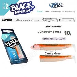 COMBO BLACK MINNOW 9 CM N°2 FIIISH 9 cm / 10 g Candy Green