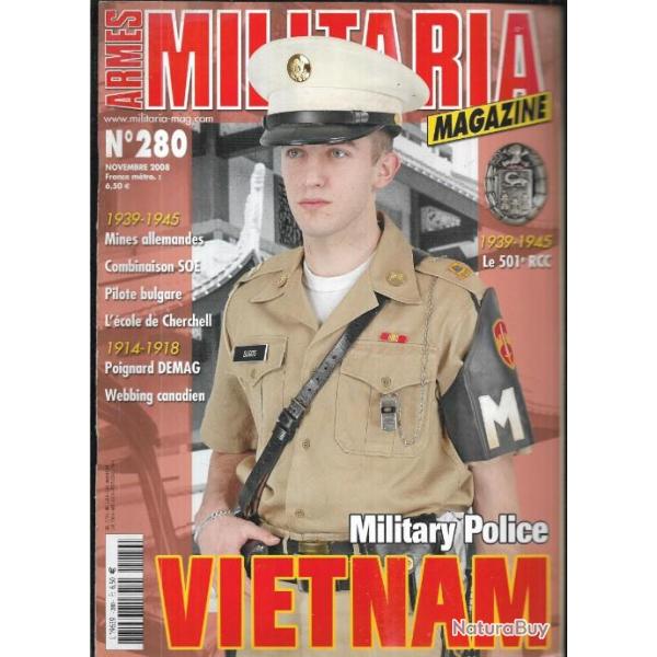 Militaria magazine 280, military police vietnam, mines allemandes , soe, cole de cherchell, demag