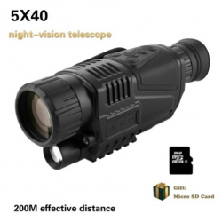 Monoculaire vision nocturne numérique 5X40 infrarouge