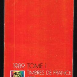 catalogue de timbres postes yvert et tellier 1989 tome 1 timbres de france , andorre , monaco