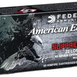 500 MUNITIONS FEDERAL 22LR SUBSONIC AMERICAN EAGLE 45GR