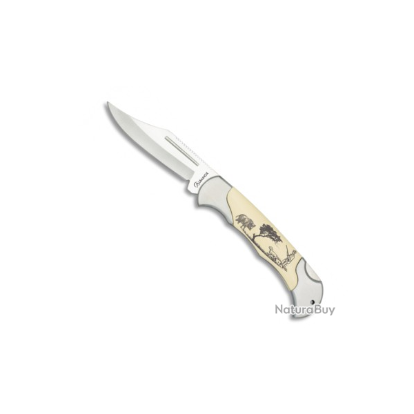 Couteau plian dcor CHASSE  lame 8 cm 19661GR56207