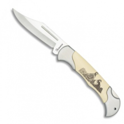 Couteau plian décor Perdrix  lame 8 cm 19661GR56407