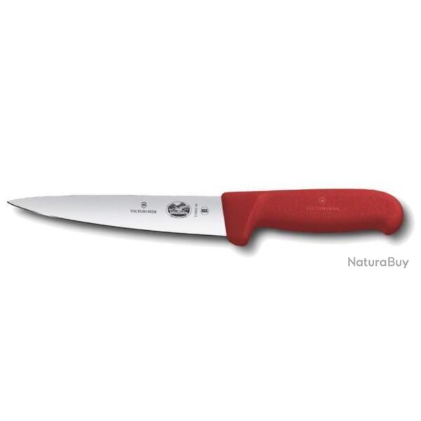 5.5601.16 Couteau  saigner 16 cm Victorinox manche rouge