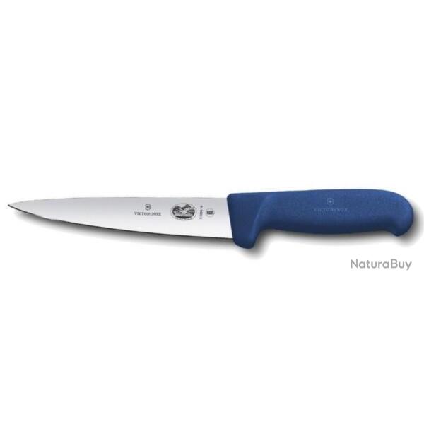5.5602.14 Couteau  saigner 14 cm Victorinox manche bleu