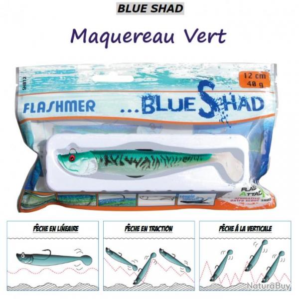 BLUE SHAD FLASHMER Maquereau Vert 8 cm