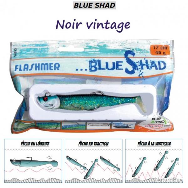 BLUE SHAD FLASHMER Noir Vintage 15 cm