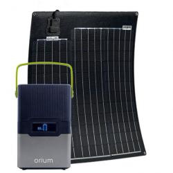 Orium - Pack Station d'énergie portative IZZYWATT 250 et panneau solaire semi-rigide 50W Mundus