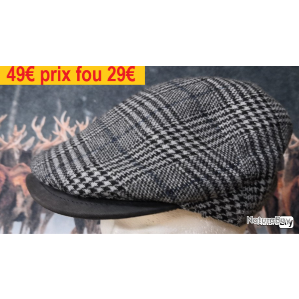 casquette  CUIR  HOMME  MADE IN ITALY  T  58       9384-58