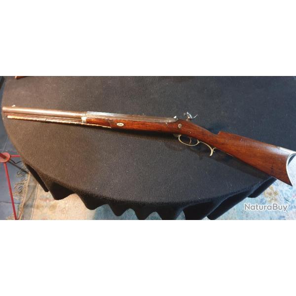 Rare fusil "Philadelphia" Joseph GOLCHER calibre 44 vers 1850 bel tat.