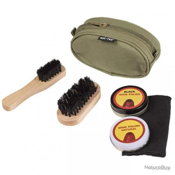 Kit de nettoyage chaussures Mil-Tec - Vert olive