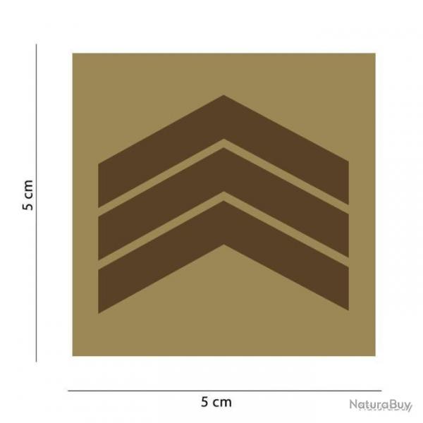 Galon de poitrine Arme de Terre basse visibilit Mil-Sepc ID - Coyote - Sergent Chef