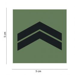 Galon de poitrine Armée de Terre basse visibilité Mil-Sepc ID - Vert olive - Sergent