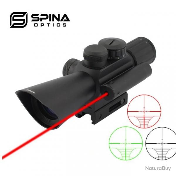SPINA OPTICS 4X30 M7 lunette de vise  courte vue Laser rouge pour Rail de 22mm LIVRAISON GRATUITE