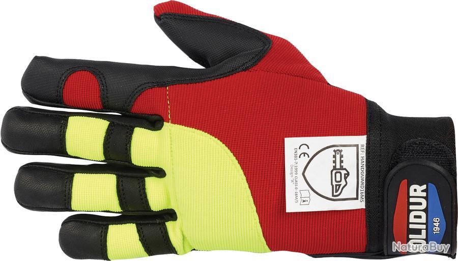 Gants pour tronçonneuse anti-coupures 2 mains Solidur GA04