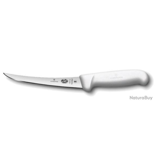 Couteau  dsosser flexible  dos renvers 15 cm Victorinox manche blanc