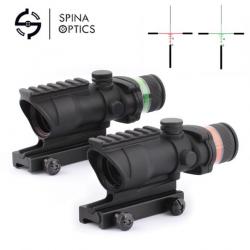 SPINA OPTICS tactique acog style 4x32 portée de fusil vert fibre optique LIVRAISON GRATUITE