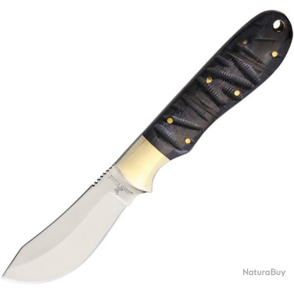 Beau Poignard Skinner  Manche en Os  Jigged gris avec Etui en Cuir RR1644071