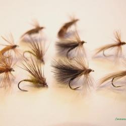 Lot de 10 sedges - mouches de pêche artisanales