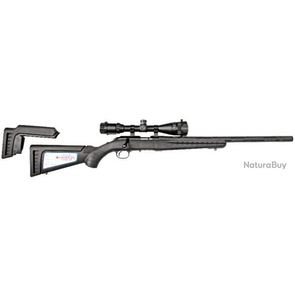 CARABINE A VERROU RUGER CUSTOM AMERICAN RIMFIRE CAL. 22LR + LUNETTE 3-9X40 neuf (016832) (32502005)