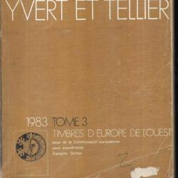 catalogue de timbres postes yvert et tellier 1983 tome 3 europe de l'ouest
