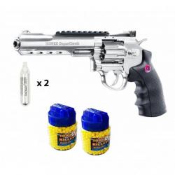 RUGER SUPERHAWK Pistolet Revolver à billes CO2 métal + 2000 billes + 2 caps CO2 - Airsoft