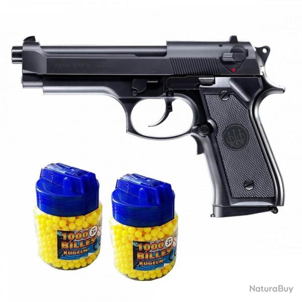 Beretta M92 FS Pistolet  billes Electrique + 2000 billes - Airsoft