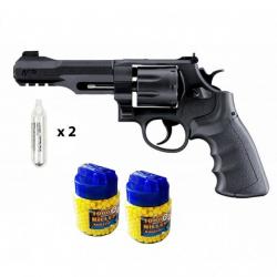 Smith & Wesson M&P R8 Pistolet Revolver à billes CO2 métal + 2000 billes + 2 caps CO2 - Airsoft