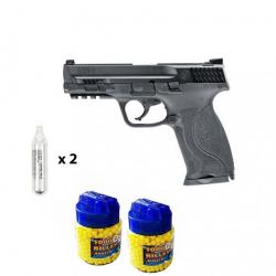 Smith & Wesson M&P9 M2.0 Pistolet à billes CO2 métal + 2000 billes + 2 caps CO2 - Airsoft