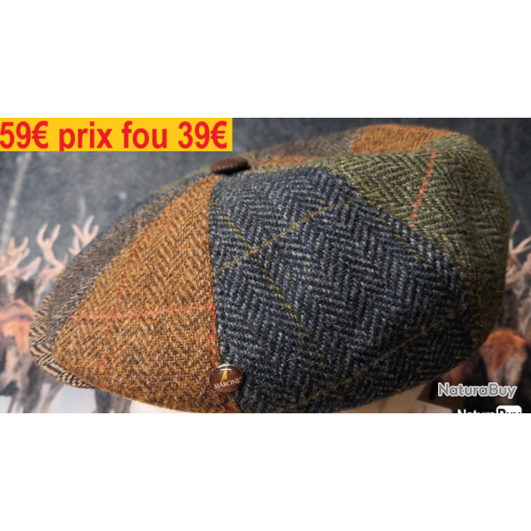 casquette "MARONE MADE IN ITALY"    TWEED  T   57     BT617-57