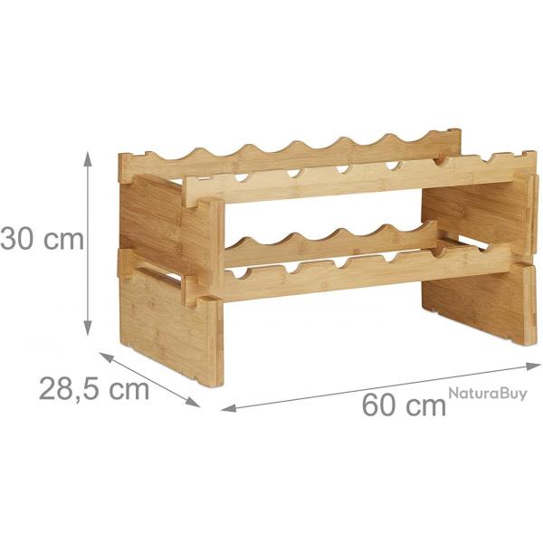 tagre porte-bouteilles empilable en 2 niveaux 30 cm bambou 13_0002171_3