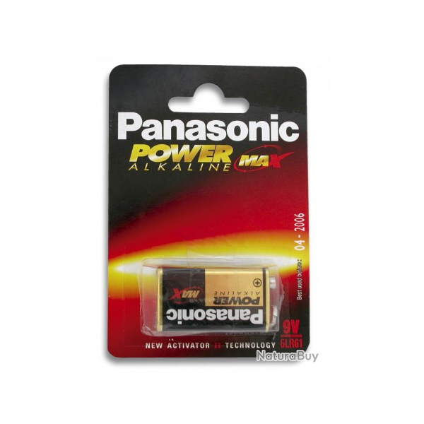 PANASONIC 9 V. 6LR61 - 1 Pile 9001307