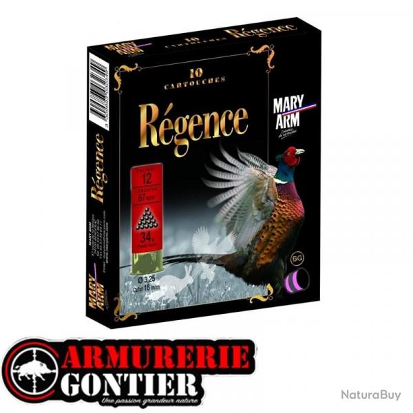 Cartouches MARY ARM REGENCE Calibre 12/67 34grs bourre grasse 7 Bote de 10 cartouches
