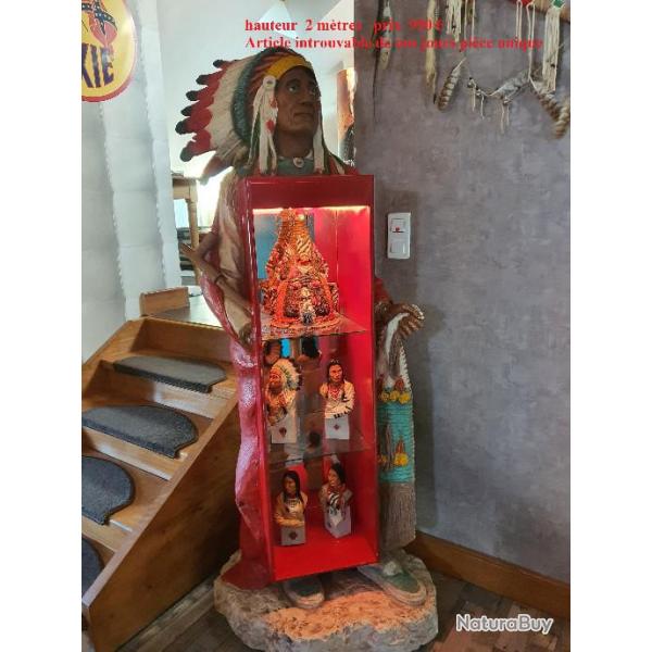 Vitrine Statue indien taille relle