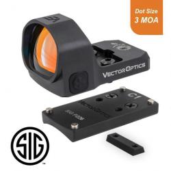 Vector Optics  | Kit Pistolet Viseur Point Rouge Frenzy 1x20x28 3 MOA + Montage SIG P226 /P320/ P330