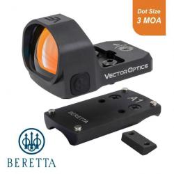 Vector Optics Red Dot | Kit Pistolet Viseur Point Rouge Frenzy 1x20x28 3 MOA + Montage BERETTA 92 FS