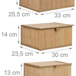 Set de 3 paniers corbeille de rangement décoration en bambou nature 13_0002491_3