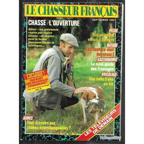 le chasseur franais septembre 1986 , chasse , pche , maison, sant, nature, jardinage , levage