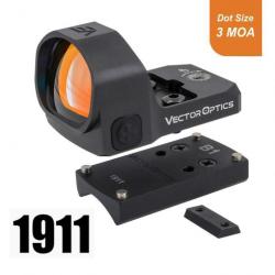 Vector Optics Red Dot Sight | Kit Pistolet Viseur Point Rouge Frenzy 1x20x28 3MOA +Montage pour 1911