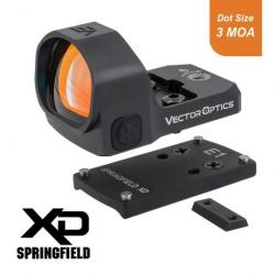 Vector Optics  | Kit Pistolet Viseur Point Rouge Frenzy 1x20x28 3 MOA + Montage pour SPRINGFIELD XD
