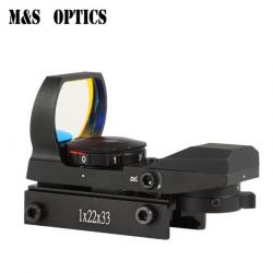 M & S optique 1x22x33 quatre réticules tir holographique optique LIVRAISON GRATUITE