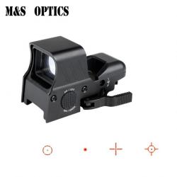 M&S optics Reflex 1x22x33 à gros points rouges avec optique de portée de montage LIVRAISON GRATUITE